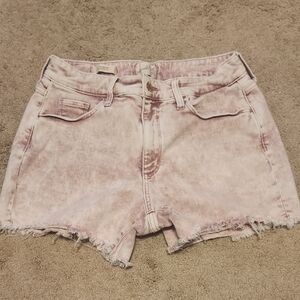 Universal Thread Pink Jean Shorts Distressed Frayed Hem